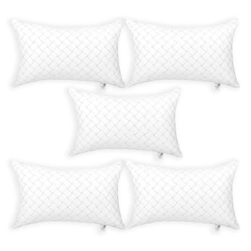 Image of Ultra Sonic Hotel Quality Standard Pillows Pack of 5 17x27 Inch Microfiber Fill Soft Fluffy Machine Washable 43 x 68 CM Sleeping Pillows