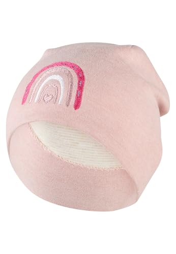 Gorro Arco Iris Sterntaler de punto para bebé con protección para las orejas y lazos