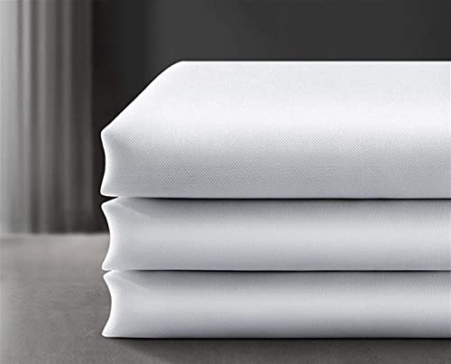 Rideau de bain blanc en polyester épais et extra large lavable pour douche - 4