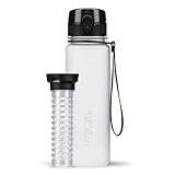 720°DGREE Kids, Sports Water Bottle “uberBottle“ - 500 ml softTouch +Fruit-Infuser - BPA-Free Tritan, Leakproof, Reusable Drinking Bottle - Waterbottle for Children, School, Gym, Fitness, Running