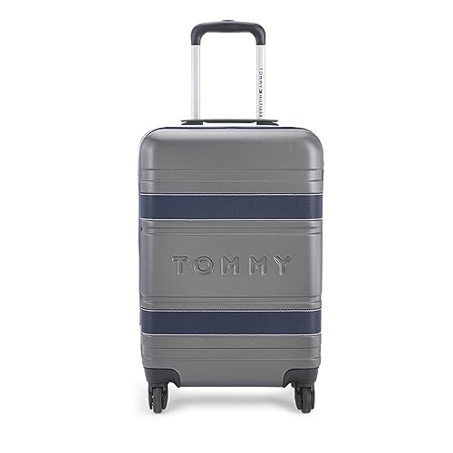 Image of Tommy Hilfiger Las Vegas Unisex Polycarbonate Hard Luggage Grey+Navy Medium Size