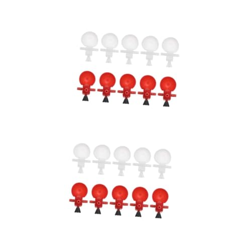 Abaodam 2sets Chicken Drinking Fountain Chicken Waterer Automatic Poultry Water Feeder Cups Easy to Clean 10pcs*2