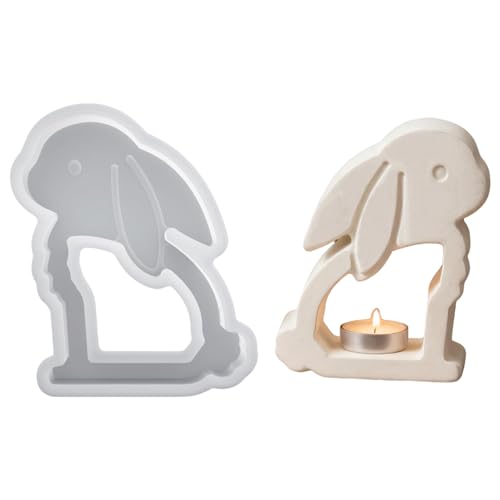 Stampi in silicone per Pasqua, stampi in silicone, porta candele, in silicone, per Pasqua, coniglietto, per versare, stampi in gesso per colata, in silicone, per coniglietto, pasquale, per intonaco