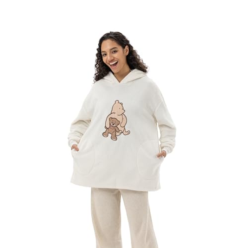 Berkshire Pooh Bear Velvetloft Oversized Sweatshirt Embroidered the Pooh & Friends Ultra Soft Fleece Pullover Cozy Casual for Women Gift for Pooh Lovers Large Pooh Teddy Bear