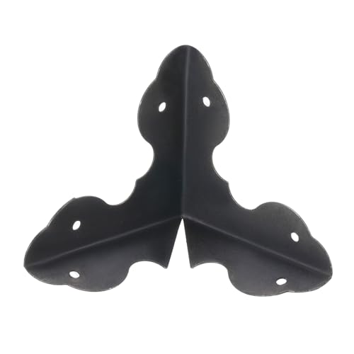 Image of uxcell 33x33x33mm Metal Box Corner Protectors Edge Guard Black 16pcs