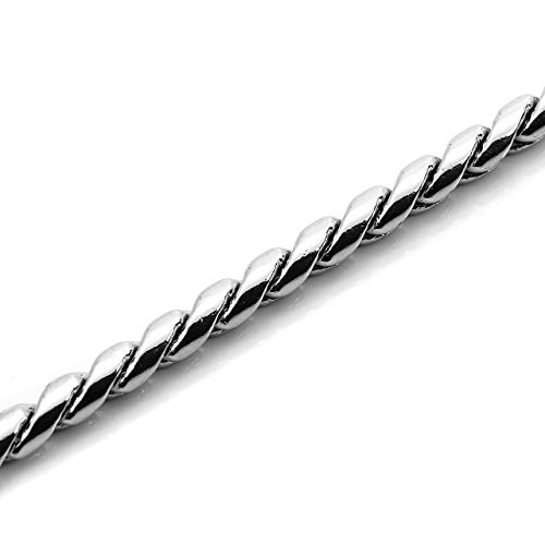 Mogoko Stainless Steel Dog Choke Chain Collar, Puppy Metal Snake Chain Pet Show Slip Collar Choker For Training Walking (Silver;20.0"*4.0Mm) #TOP4