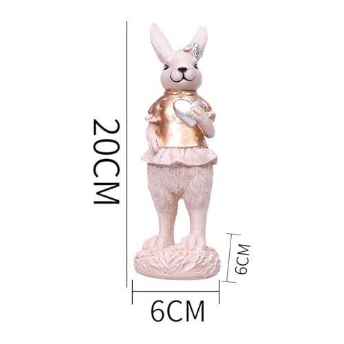 Décoration de Pâques originale et statuette lapin pour intérieur chic - 4