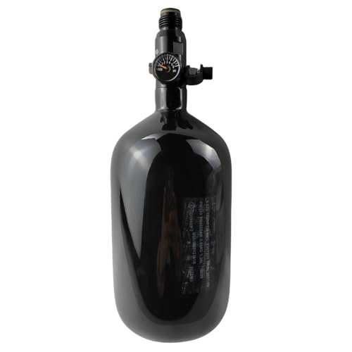 Discounted(Old date) 77ci Carbon Fiber paintball tank，4500psi hpa tank Systems,paintball air tank with 4500Psi Input 800Psi Output 5/8-18UNF Inlet and G1/2-14 Outlet Thread paintball ragelator - Thumbnail 2