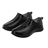 Bottes de pluie basses pour femmes, à enfiler, antidérapantes, confortables, Avec semelle intérieure confortable Chaussures de pluie tendance pour l'extérieur (Black, 40)