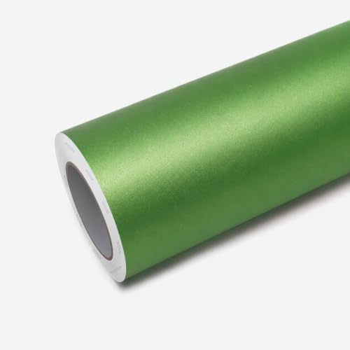 Image of WISDOM Apple Green Metallic Self Adhesive Wallpaper Peel & Stick Decorative Waterproof Removable Vinyl Sticker for Kitchen Cabinets, Wardrobe, Furniture, Table & Home Decor (20x200 in)