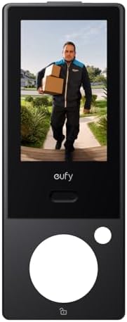 eufy Rear Lock Video Screen, Display Accessory for FamiLock S3 and S3 Max, Add-On Live View Screen for Front Door Locks, Easy Replacement or Upgrade, Real-Time Visitor Monitoring