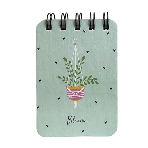 Image of Spiral Pocket Notebook (7.5 x 11 cm) | Cute Mini Notepad | Small Handy Notebook for School, Office & Personal Notes (Bloom)