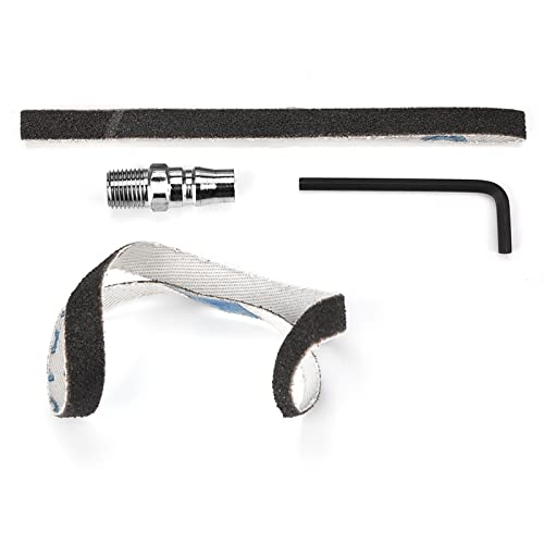 Pneumatic Air Belt Sander, Grinding Welding Parts, Removing Burrs, Coating for Polishing, Grinding, Removal, with 360° Rotate Handle, Yellow (330 * 10mm)