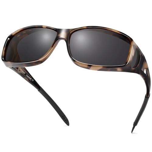 Image of URUMQI Polarized Sunglasses Fit Over Glasses for Men Women, Wraparound Sun Glasses UV400 Protection for Driving Fishing