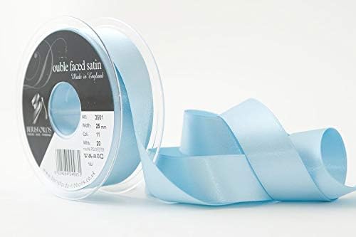 Berisfords Double FACE Poly Satin Ribbon, BlackBerry, 15 mm