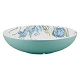 UPware Sea Life Serenade Melamine Serving Bowl, BPA-Free Ocean-Themed Blue Bowl for Salad, Fruit, Pasta, or Outdoor Entertaining, 11.875 Inch