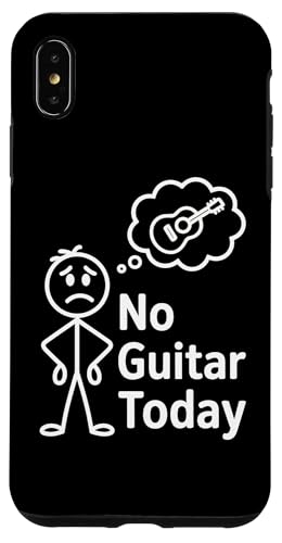No Guitar Today, Funny Sad Stickman �M�^���X�g ���y�v���[���[ �X�}�z�P�[�X iPhone XS Max �p