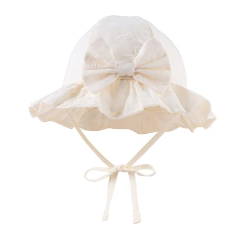 Summer Baby Hats for Girls Cotton Infant Sun Hat Bowknot Toddler Bucket Hats 0-2 Years