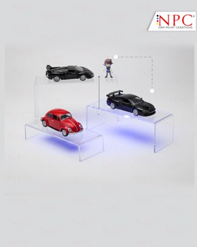 Image of Acrylic Display Riser 5MM Stand|Multipurpose display stand for watch, toy, cupcake, Great For High-Heeled Shoes, Perfect For Home or Counter Top Display, etc for Shop | 3 Pack (Display Riser)