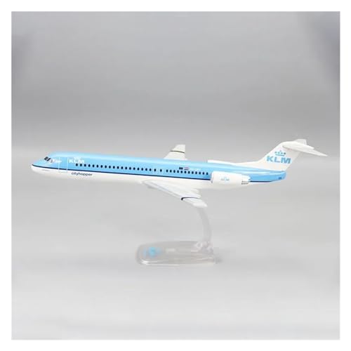 Fokker FK100 KLM avión de plástico a escala 1:100 para decoración de despachos