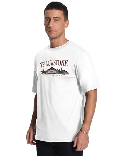 Mens Graphic T-Shirts Short Sleeve Wildness Print Summer Top Crewneck Cotton Casual Tees for Men4