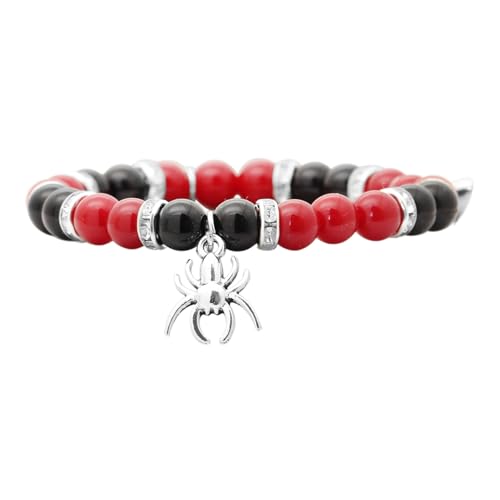 Fashion Acrylic Stone Bracelet Alloy Spider Web Charm Bracelet