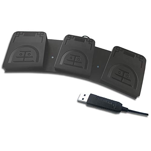 Interruptor de pedal de 3 pies, control personalizado, combinación de teclas para PC, ordenador, juegos, Push to Talk Express Scribe (interruptor fotoeléctrico)