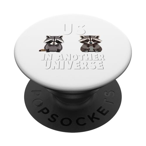Unique VS In A Relationship Funny Cute Racoon Animal Design PopSockets PopGrip Interchangeable