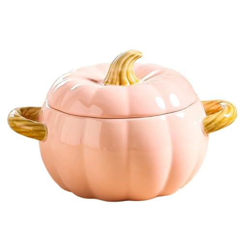 Horno holandés de calabaza de 1, 7 l, olla antiadherente de cerámica con tapa para guiso