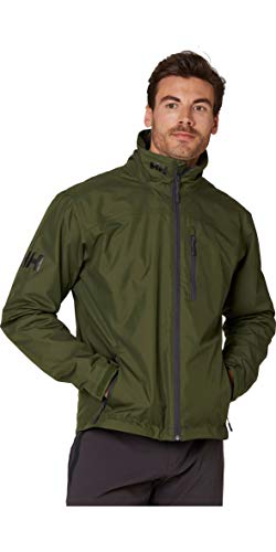Image of Helly-Hansen mens Crew Midlayer Fleece Lined Waterproof Windproof Rain Jacket