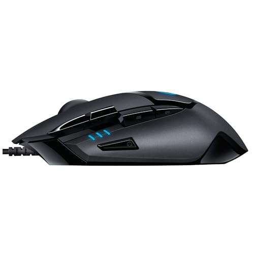 Logitech G402 Hyperion Fury Wired Gaming Mouse, 4,000 DPI, Lightweight, 8 Programmable Buttons, DPI Switch Button, Compatible with PC/Mac - Black