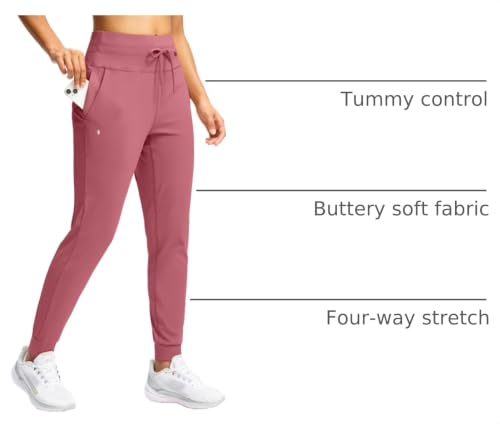 Image of Soothfeel Womens Joggers with Zipper Pockets High Waisted Sweatpants Athletic Leggings Pants for Workout Running Yoga