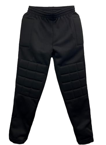 Boy's Goalkeeper Pants, Youth Sizes Goalie Padded Pants (YL) Black