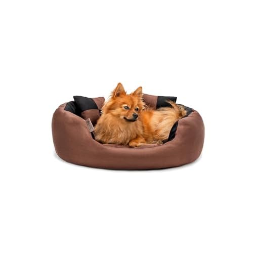 dibea Hundebett - Hundekissen - Hundesofa abwischbar mit Wendekissen (Größe und Farbe wählbar)