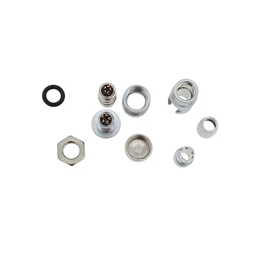 Conector XS6 estanco IP65 tipo codo en ángulo recto de 5 pines con cierre push-pull pequeño 6