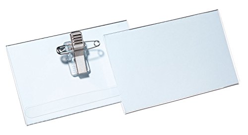 Durable Namensschild Economy mit Kombiklemme 54 x 90 mm 50 Stück, 814519