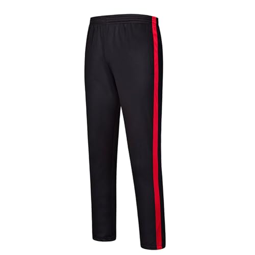 Girls Sweatpants Trendy Side Striped Track Pants Elastic Waist Straight Leg Sweatpants with Pocket Baggy Preppy Pants