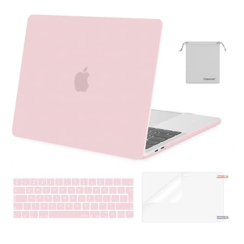 MOSISO Funda Compatible con MacBook Pro 13 2025 2024 2016 M1 M2 A2338 A2289 A2251 A2159 A1989 A1706 A1708,Rígido Carcasa&Teclado Cubierta&Pantalla Protector&Accesorios Bolsa,Cuarzo Rosa
