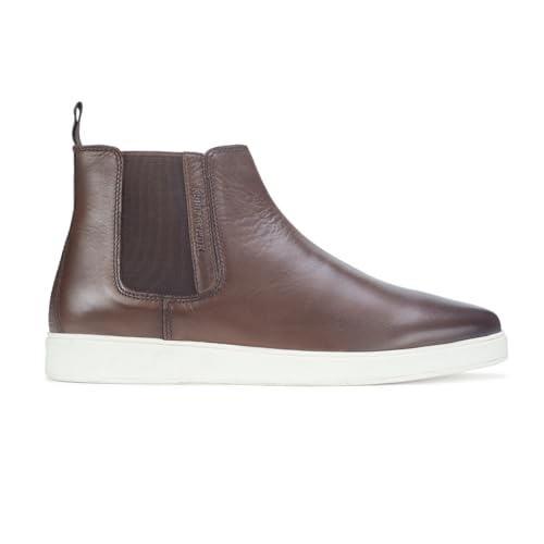 Image of Thomas Crick Men's Genuine Leather Chelsea Boots - Slip-On Dress Boots with Elastic Gusset, Ortho Footbed & Lightweight Anti-Slip Sole for Casual or Formal Wear