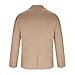 Men's Business Casual Linen Blazer Suit 1 Button Lightweight Sports Coats Solid Fashion Office Work Jacket Suits (Khaki,Large)