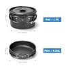 Odoland 15pcs Camping Cookware Mess Kit, Non-Stick Lightweight Pot Pan Kettle Set with Stainless Steel Cups Plates Forks Knives Spoons for Camping, Backpacking, Outdoor Cooking and Picnic #2