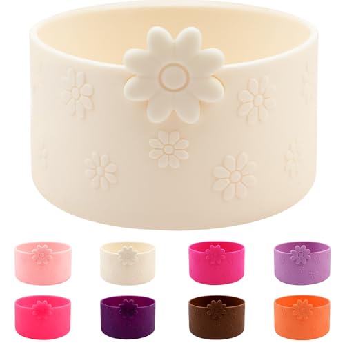 Hpbel Protective Silicone Boot Cream for Stanley Cup Accessories Compatible with Stanley Cup Boot 40/30z More Bottles with 2.95in Bottom for Anti-Slip Water Bottle Flower Tumbler Accessories