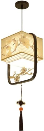 Plafonnier suspendu réglable lampe murale abat-jour tissu imprimé pompon