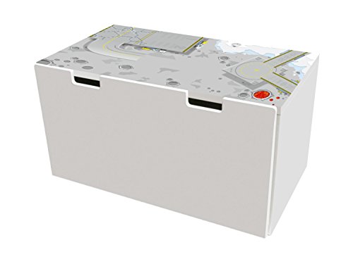 Estación pegatinas | pegatinas para muebles | BTD03 | adecuado para el arcón de banco STUVA de IKEA para niños(90 x 50 cm) | (mueble no incluido) STIKKIPIX