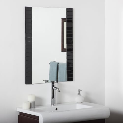 Decor Wonderland - Espejo de baño Biselado, Color Negro
