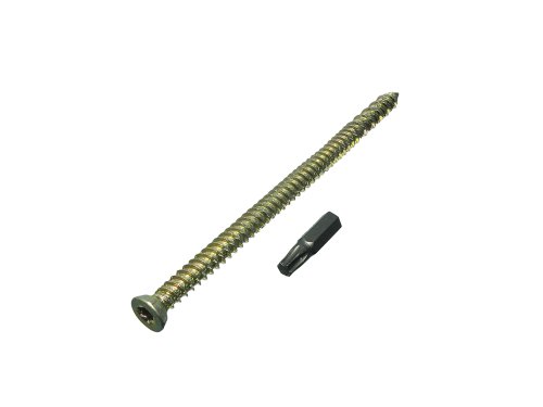 One Stop DIY 400 x Concrete Frame Screws 7.5 x 52mm With Caps And A Free Torx Bit NEW