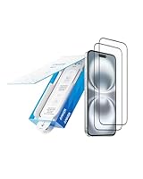 Anker Durable Screen Protector for iPhone 16 Plus (2-Pack), 6.7-Inch Corning Glass Film with Fast and Easy Installation, 8K Ultra HD, 9H Hardness, Scratch and Impact Resistant, 12-Month Warranty