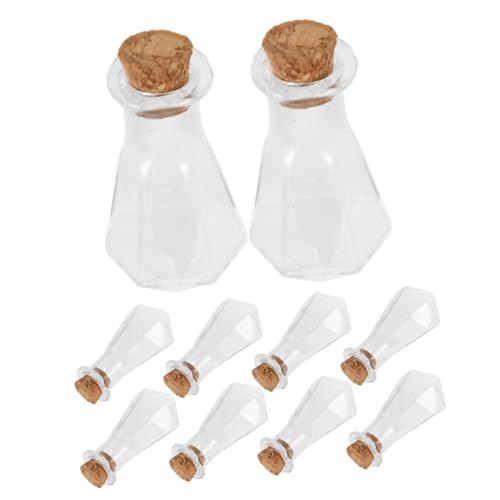 ZUNOXAZ 10個ミニガラスボトル コルク栓付き クラフト用 小型洗浄瓶 メッやのサムネイル