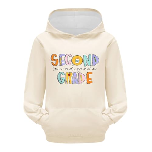 Girl's Cartoon Preppy Letter Graphic Long Sleeve Crewneck Sweatshirts Shoulder Pullover Tops Back to School T Shirt4