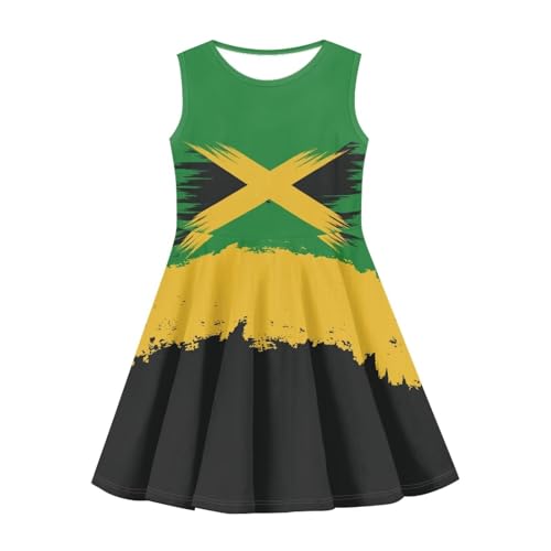 Cozeyat Girls Sleeveless Swing Dress,Summer A Line Tank Midi Party Sun Dress for 3-16 Years4